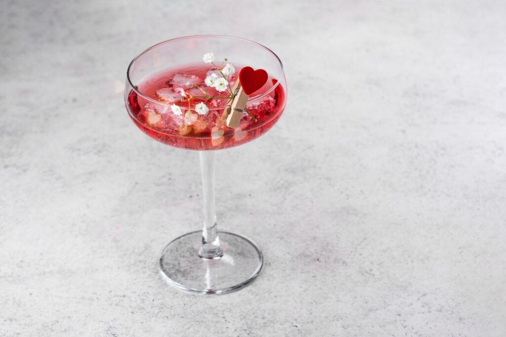 Cocktails für Valentinstag